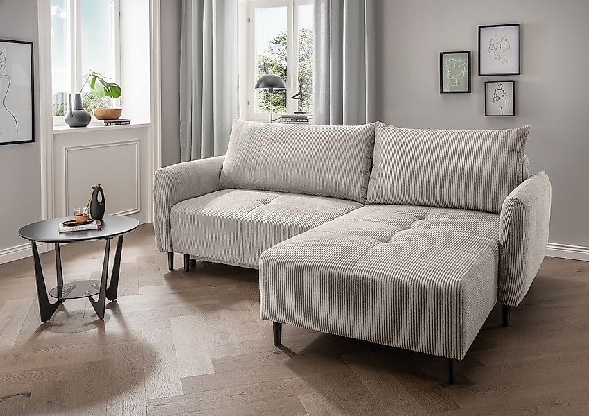 Myhomelando Ecksofa Amarina Cord, mit Schlaffunktion und Bettkasten, beidse günstig online kaufen