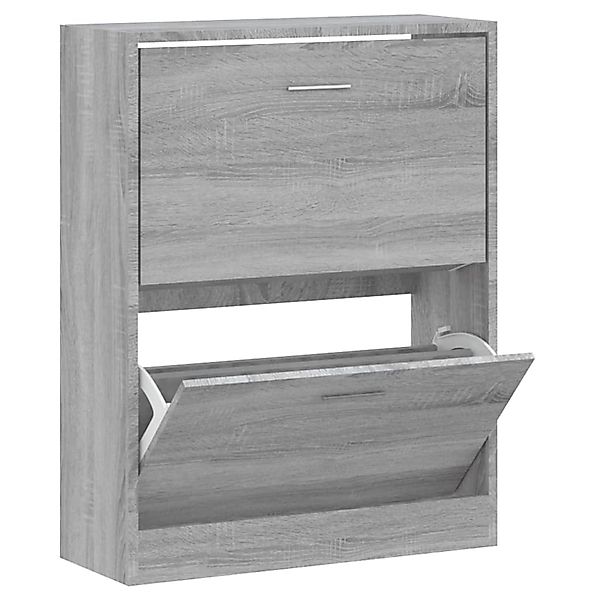 vidaXL Schuhschrank Grau Sonoma 63x24x81 cm Holzwerkstoff 342562 günstig online kaufen