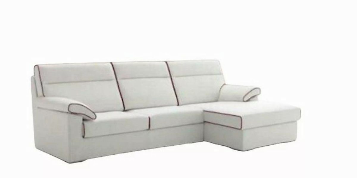 JVmoebel Ecksofa Weißes Ecksofa Textil Eck L Form Wohnlandschaft Ecksofa So günstig online kaufen