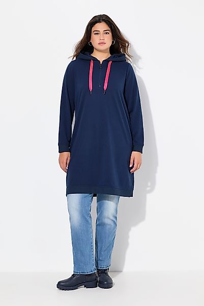 Ulla Popken Midikleid Hoodiekleid Waffelstruktur Kapuze günstig online kaufen