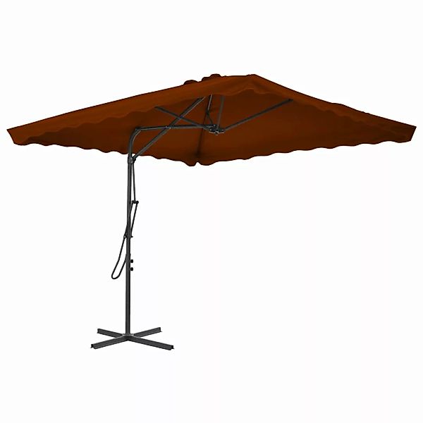 Sonnenschirm Mit Stahlmast Terracotta-rot 250x250x230 Cm günstig online kaufen