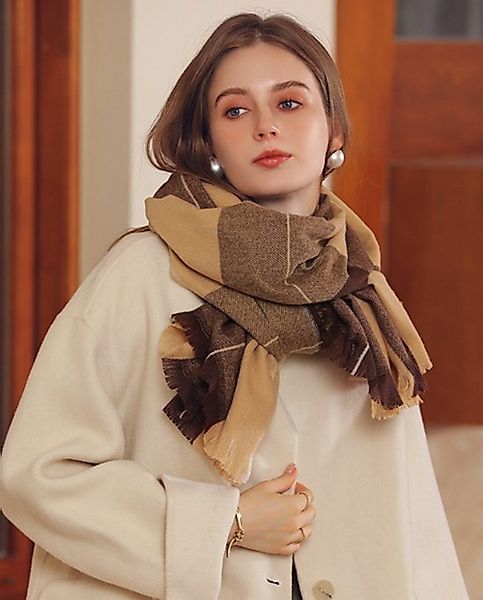 XDeer Wollschal Damen Schal,kuschelweich Karo,Winter Schal günstig online kaufen