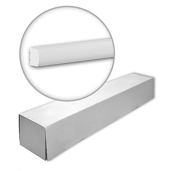 PROFHOME 651809-Box Wandleisten 1 Karton Set mit 36 Friesleisten 72 m Weiß günstig online kaufen