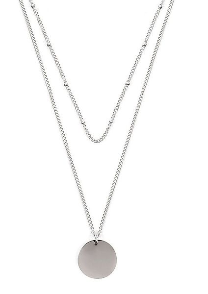 Hey Happiness Collier Layer Kette Kreis & Kugeln, Zweireihige Damen Edelsta günstig online kaufen