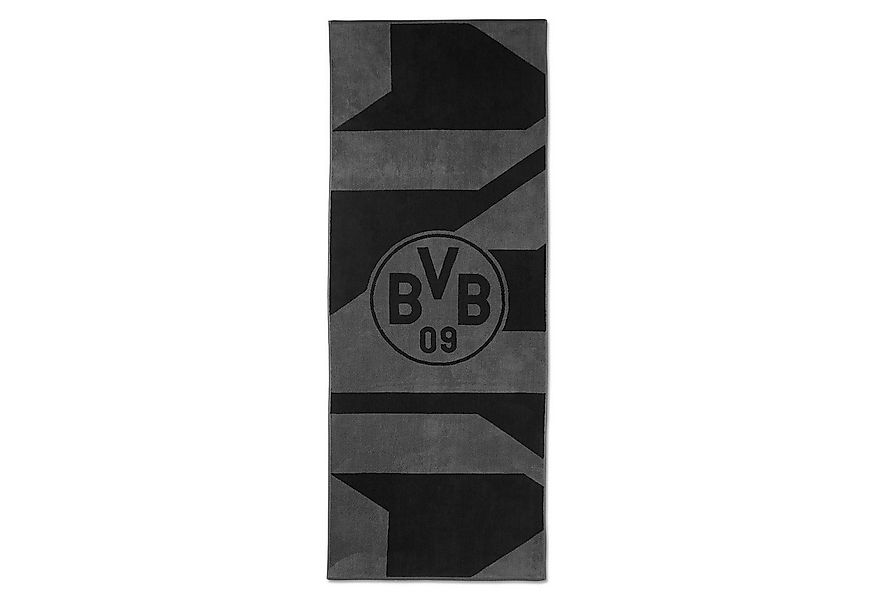 BVB Badetuch BVB Badetuch grau/schwarz 70x180 cm, Bio-Baumwolle (schwarzes günstig online kaufen