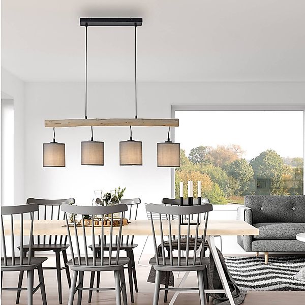 JUST LIGHT Pendelleuchte »GREEN TRIB«, 4 flammig, Leuchtmittel E27   ohne L günstig online kaufen
