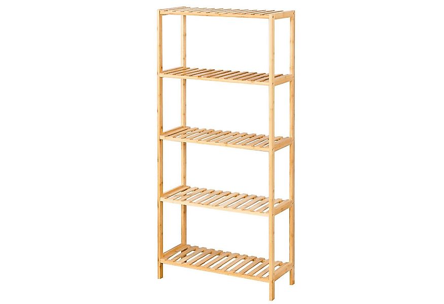 Floordirekt Badregal Bambus-Standregal Ohio, Platzsparendes Holzregal mit 5 günstig online kaufen