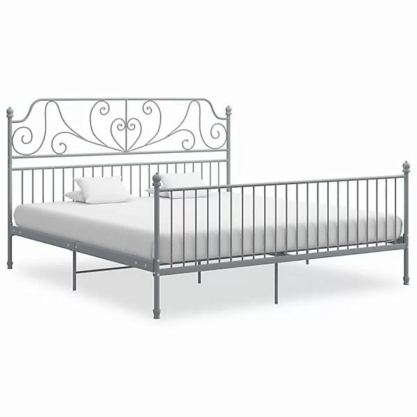 furnicato Bett Bettgestell Grau Metall 180x200 cm günstig online kaufen
