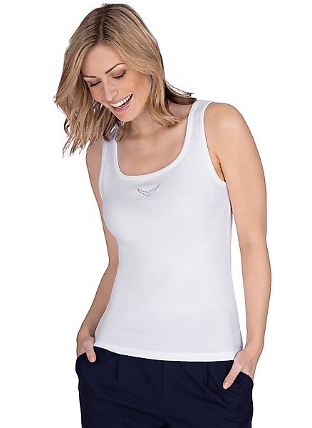 Trigema Tanktop TRIGEMA Trägershirt mit Kristallsteinen günstig online kaufen