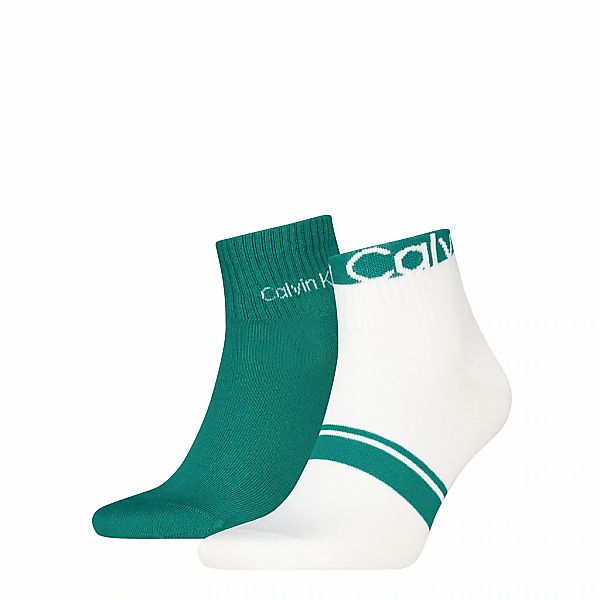 Calvin Klein Kurzsocken "CK MEN QUARTER LOGO STRIPE" 2 Paar, mit breitem Ri günstig online kaufen