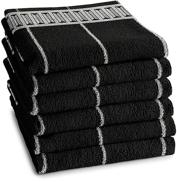 DDDDD Geschirrtuch »DDDDD Küchenhandtuch Jules 50x55 Anthrazit (6er-Pack)« günstig online kaufen