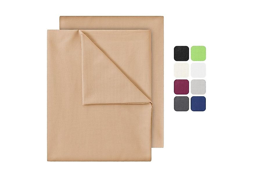 NatureMark Bettlaken 2er-Set klassisches Betttuch Haustuch, 100% Baumwolle, günstig online kaufen