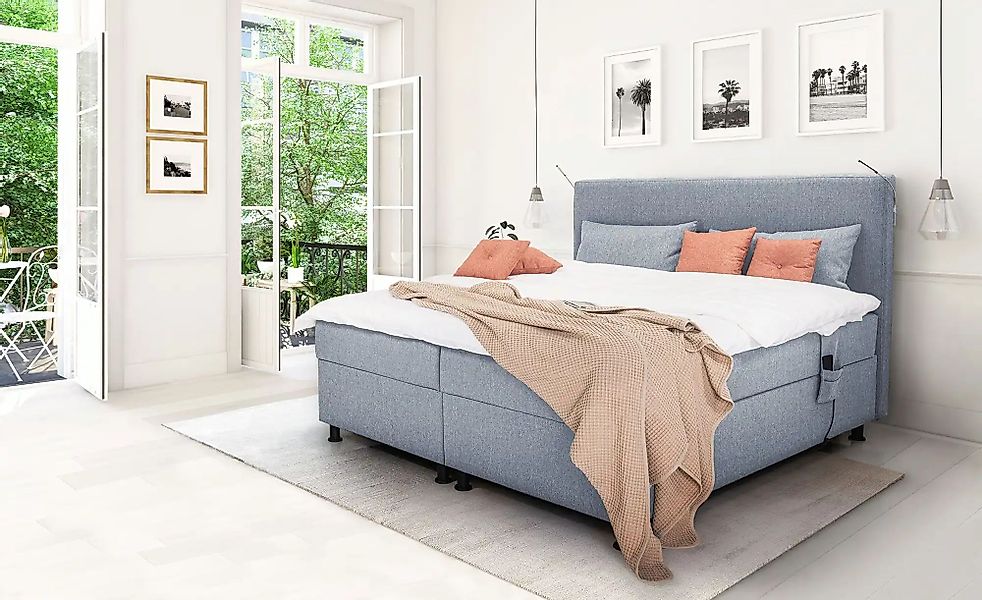 Wohnwert Motor-Boxspringbett  Dormian Boro Motor ¦ grau ¦ Maße (cm): B: 200 günstig online kaufen