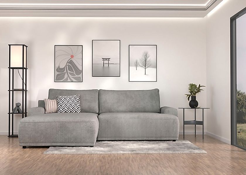 TRENDMANUFAKTUR Ecksofa »Fordon, Schlafsofa mit Bettkasten, Couch in L-Form günstig online kaufen