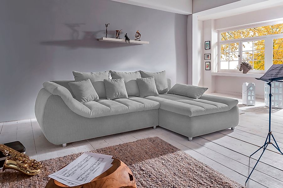 Home affaire Ecksofa »Imola, bequem, aktuelle Steppung im Sitz, L-Form, Bre günstig online kaufen