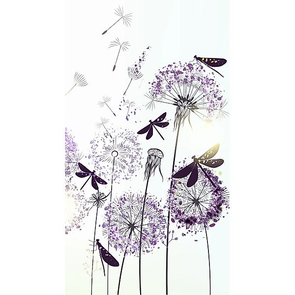 Erismann Digitaltapete Zooom Spring Meadow 270 cm x 150 cm Violett günstig online kaufen