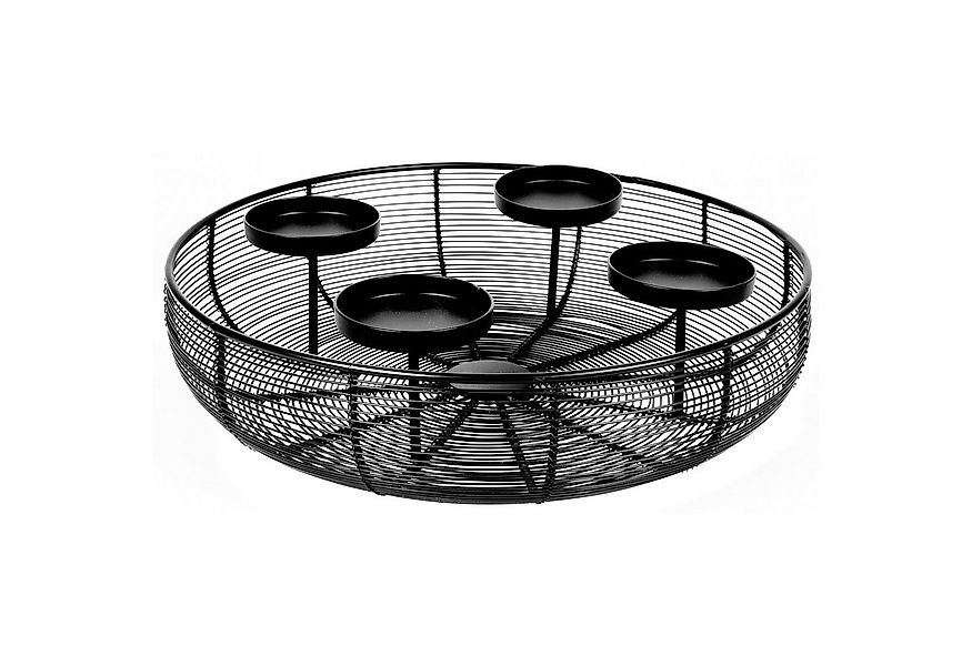 BURI Dekokranz BURI Adventskranz schwarz Kerzenhalter Weihnachtskranz Kränz günstig online kaufen