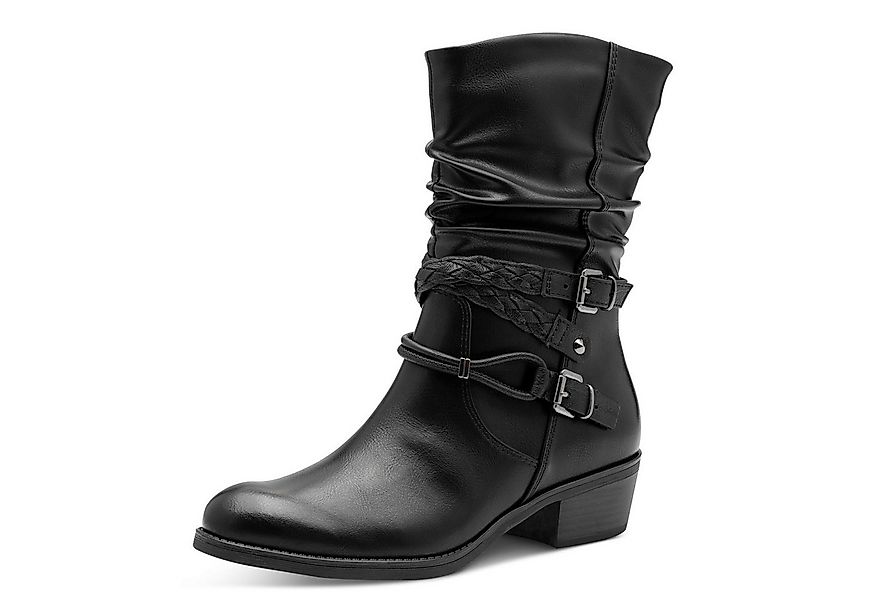 MARCO TOZZI Cowboy Stiefelette, Blockabsatz, Kurzstiefel, Westernstiefelett günstig online kaufen