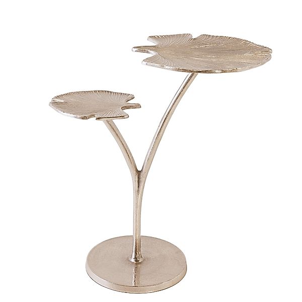 riess-ambiente Beistelltisch GINKGO LEAFS 50cm silber günstig online kaufen