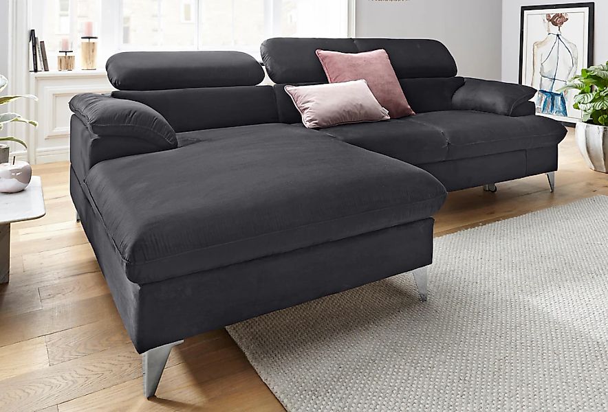 COTTA Ecksofa "Caluso L-Form" mit Kopfteilverstellung, wahlweise mit Bettfu günstig online kaufen