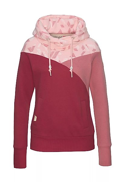 Ragwear Kapuzensweatshirt CHELLI mit Colorblock Muster günstig online kaufen