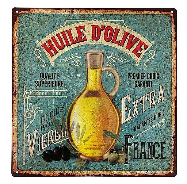 Blechschild Huile d`Olive Dekoschild Provence Nostalgie 30x30cm günstig online kaufen