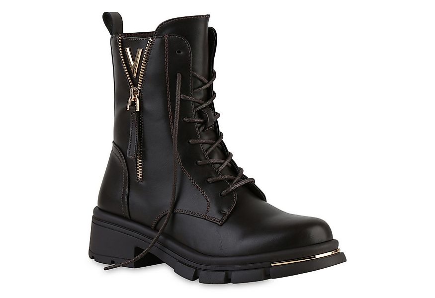 VAN HILL 841392 Schnürstiefelette Damen Leicht Gefüttert Schnürstiefeletten günstig online kaufen