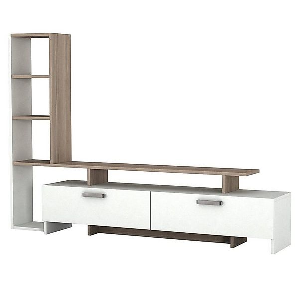 moebel17 Vitrine Wohnwand Simal Weiß Cordoba günstig online kaufen