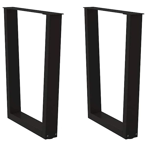 vidaXL Esstisch Beine V-Form 2 Stk Schwarz 60x72-73,3 cm Stahl 4012640 günstig online kaufen