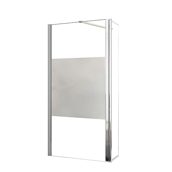 AICA Walk In Duschkabine 90x200cm Milchglasstreifen Duschwand +30x200cm Fli günstig online kaufen