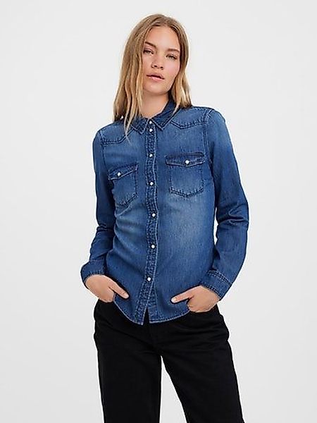 Vero Moda Jeansbluse VMMARIA LS DENIM SLIM SHIRT MIX NEW günstig online kaufen