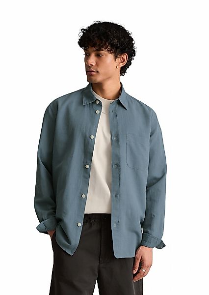 Marc OPolo DENIM Langarmhemd regular fit aus Leinen und Bio-Baumwolle, Kent günstig online kaufen