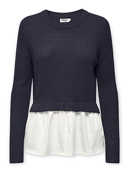 ONLY Rundhalspullover ONLVIVIANA LS MIX O-NECK günstig online kaufen