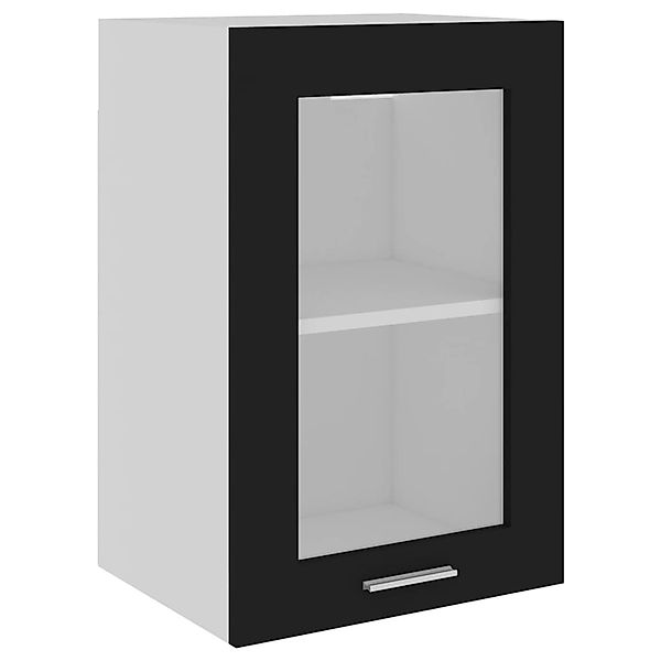 vidaXL Hängeglasschrank Schwarz 40x31x60 cm Holzwerkstoff günstig online kaufen