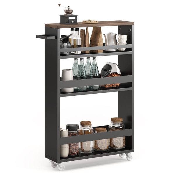 Bealife Küchenwagen Nischenregal mit 3 Ebenen, günstig online kaufen