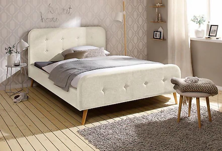 Home affaire Polsterbett Amrum, mit aufwendiger Knopfleiste am gepolstertem günstig online kaufen