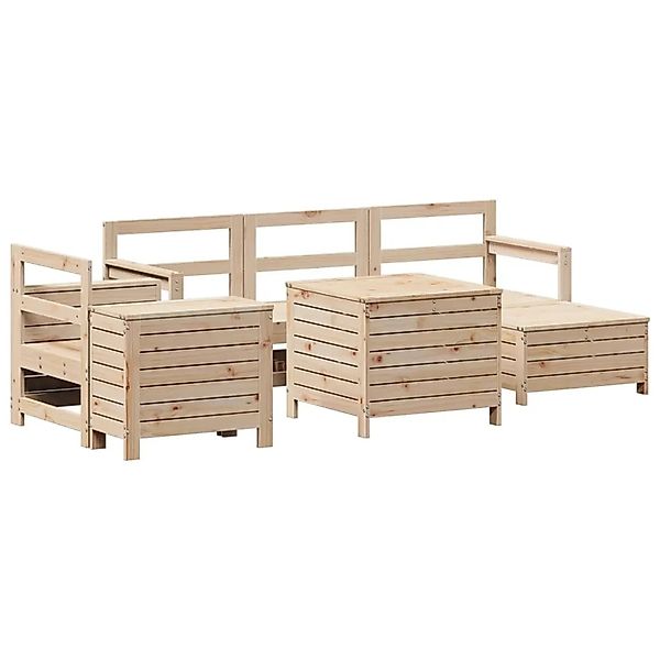 vidaXL 7-Tlg Garten-Sofagarnitur Massivholz Kiefer 3250548 günstig online kaufen