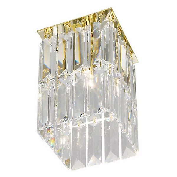 KOLARZ Prisma - goldene Kristall-Deckenleuchte günstig online kaufen