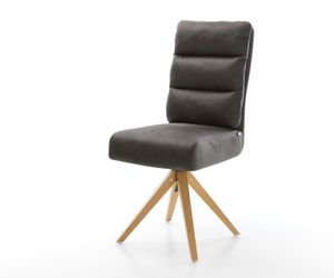 DELIFE Polsterstuhl Pela-Flex, Holzgestell kantig Natur günstig online kaufen