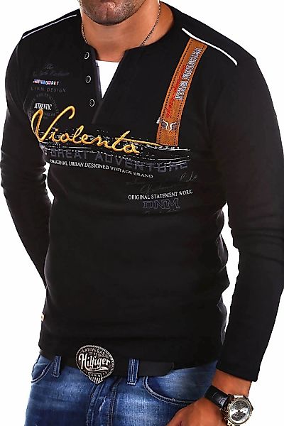 behype Langarmshirt "ADVENTURE", mit modischer Stickerei günstig online kaufen