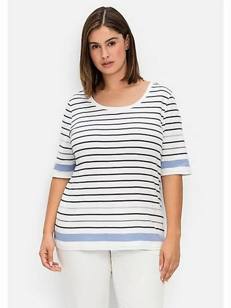 Sheego T-Shirt "Große Größen", in leicht tailliertem Schnitt, in Rippqualit günstig online kaufen