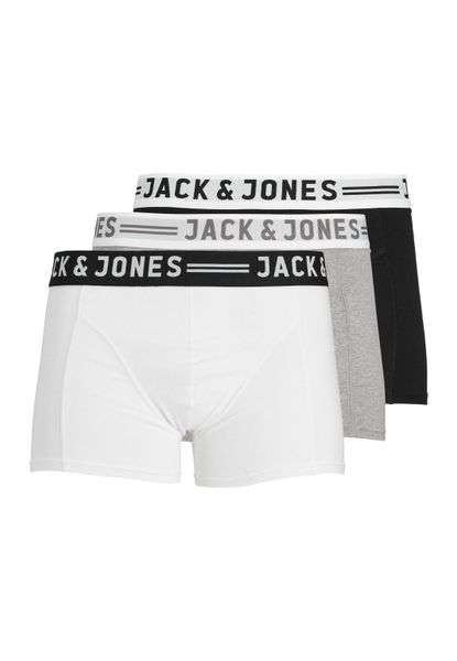 Jack & Jones 3-er Set Trunks Grau, Schwarz & Weiss günstig online kaufen