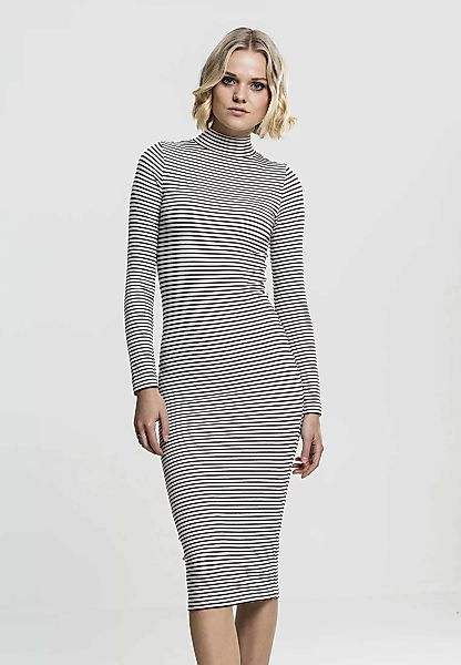 URBAN CLASSICS Jerseykleid "Damen Ladies Striped Turtleneck Dress", (1 tlg. günstig online kaufen