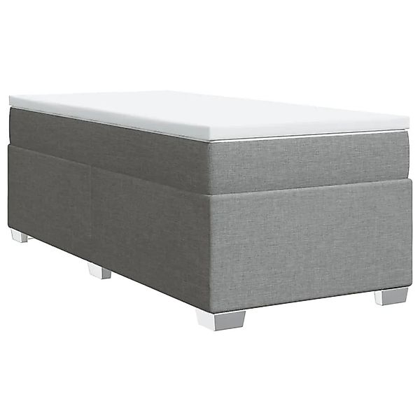 vidaXL Boxspringbett mit Matratze Hellgrau 80x200 cm Stoff 3285088 günstig online kaufen
