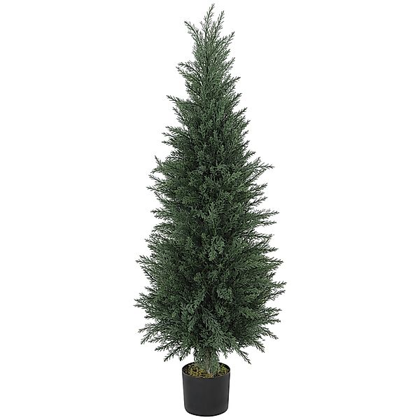 HOMCOM Künstliche Zypresse groß 120 cm Kunstpflanze, künstliche Pflanzen im günstig online kaufen