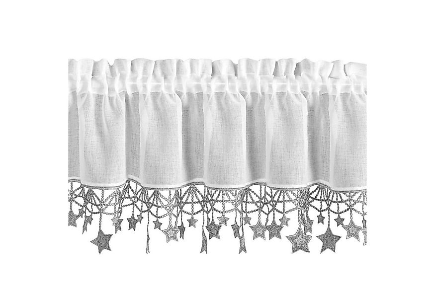 Eurofirany Scheibengardine Kurzgardine mit Weihnachtsmotiv, Stangendurchzug günstig online kaufen