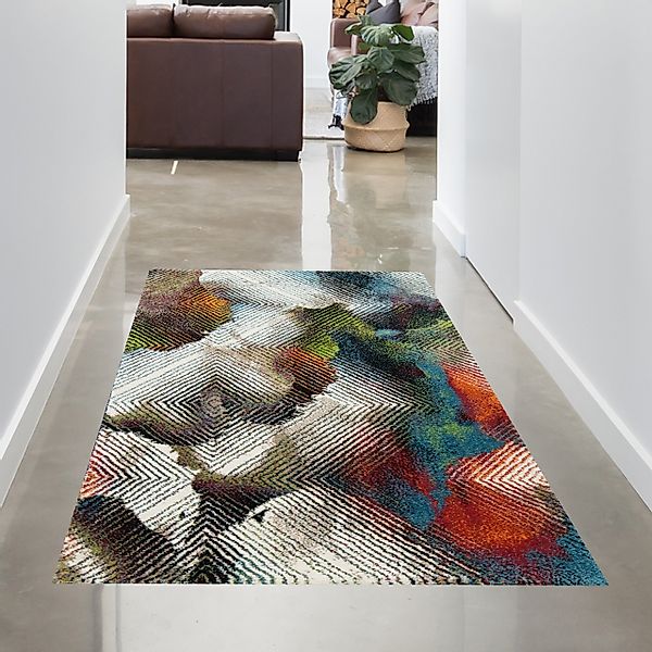 Carpetia Teppich Bunter Designerteppich mit abstraktem günstig online kaufen