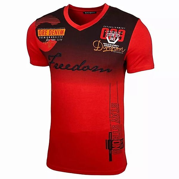 Baxboy T-Shirt T-Shirt »Freedom« mit sportiven Prints & Stickerei günstig online kaufen