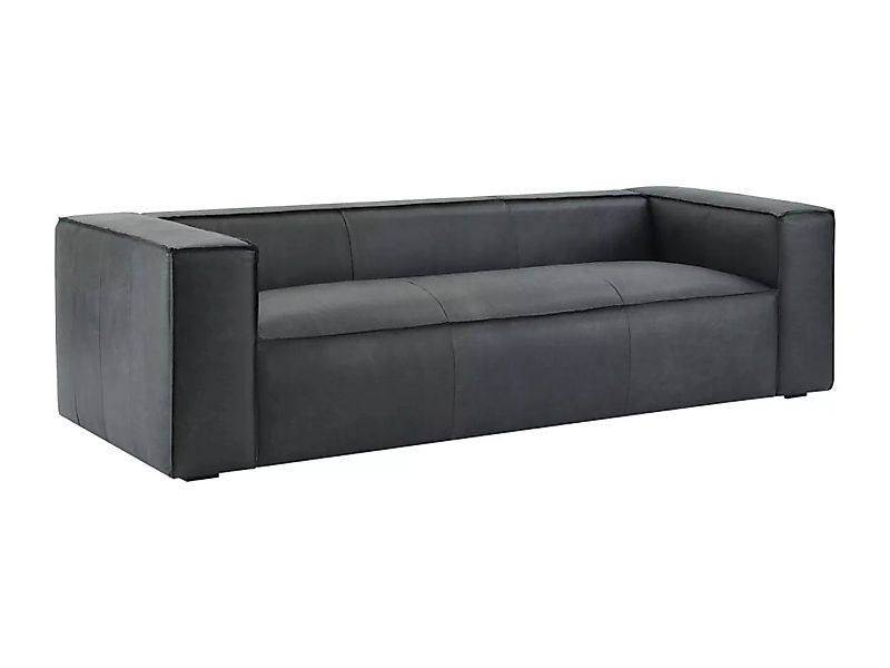 Sofa 3-Sitzer - Leder - Schwarz - ESTELLE günstig online kaufen