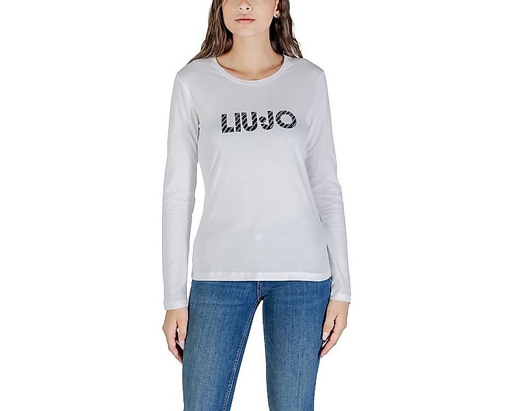 Liu Jo Langarmshirt - Longsleeve mit Strass-Logo – Shirt Langarm aus Baumwo günstig online kaufen